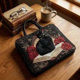 Квилтена чанта Artisan - Черна котка на книги