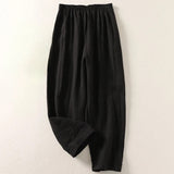 Amalia™ — Pantalon fluide en coton et lin