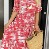 Noémie™ — Robe midi fluide élégante naturelle