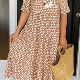 Noémie™ — Robe midi fluide élégante naturelle