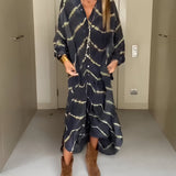 Aurélie™ | Макси рокля Бохем Chic с райета