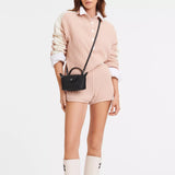 Мини чанта от кожа Longchamp - Зелена
