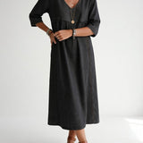Lioréa™ — Robe midi fluide décontractée élégante