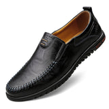 Елегантни мокасини от кожа