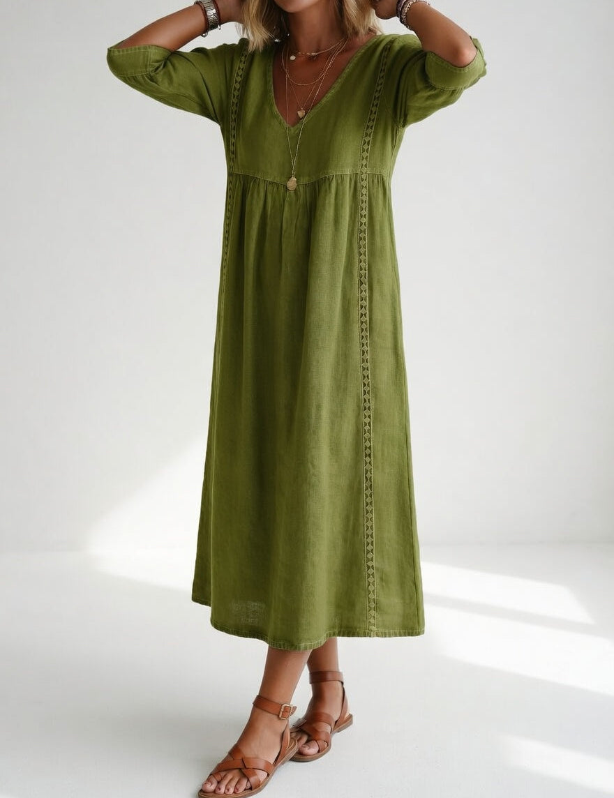 Lioréa™ — Robe midi fluide décontractée élégante