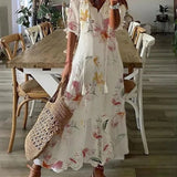 Élodie™ — Robe maxi florale veloutée élégante