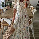 Élodie™ — Robe maxi florale veloutée élégante