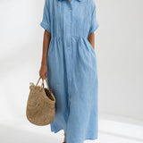 Lysandra™ - Robe chemise fluide estivale