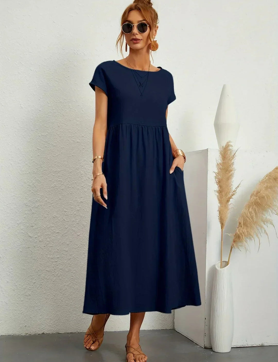 Gabrielle™ — Robe midi fluide élégance intemporelle