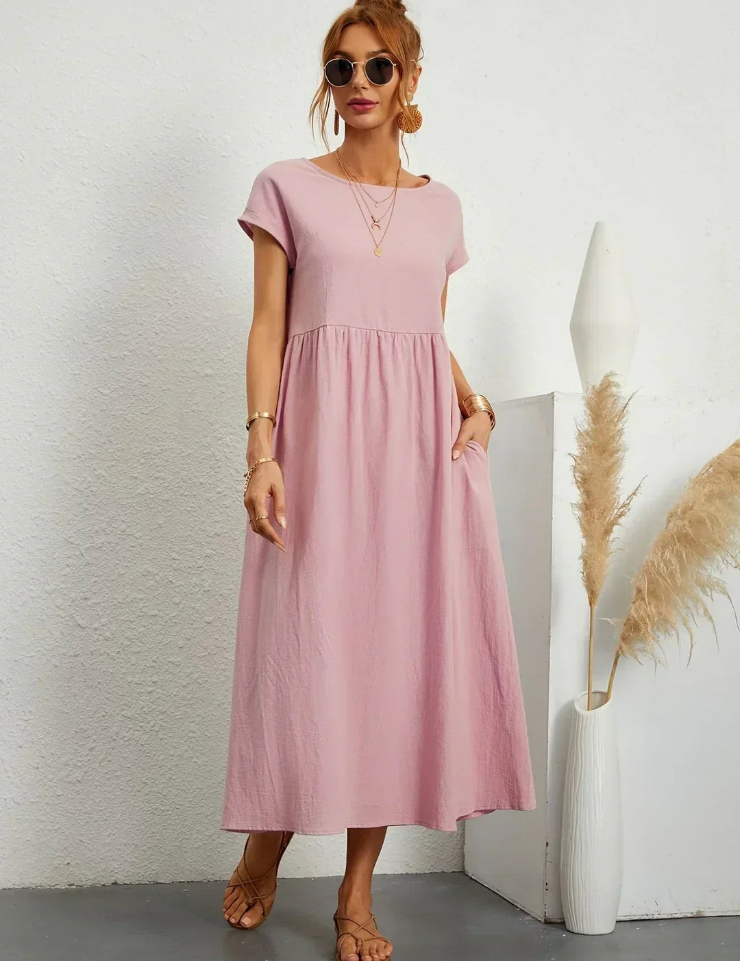 Gabrielle™ — Robe midi fluide élégance intemporelle
