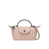 Мини чанта от кожа Longchamp - Розова