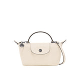 Мини чанта от кожа Longchamp - Бяла