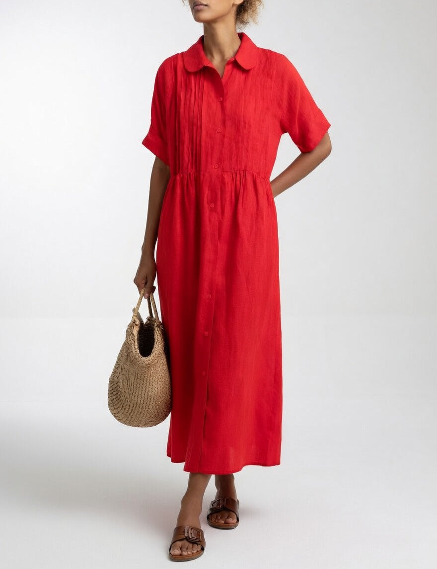 Lysandra™ - Robe chemise fluide estivale