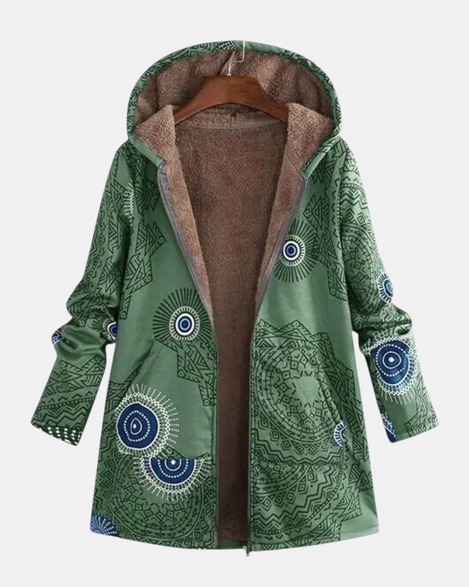 Sage | Якето Sherpa с Трайбален Дизайн