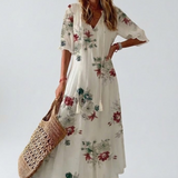 Élodie™ — Robe maxi florale veloutée élégante