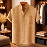 Ленена риза с къс ръкав